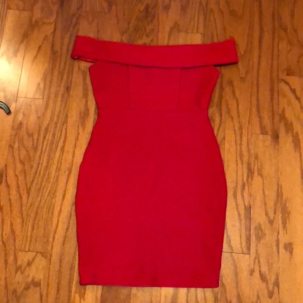 Worn once. Red dress!